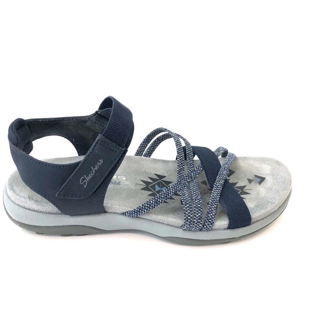 Skechers Memory Foam Sandals Comfort Sandals Navy Size 7